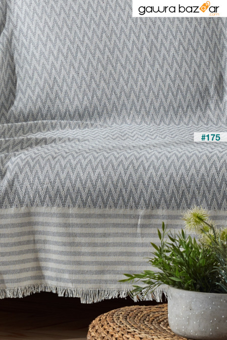 غطاء مقعد Trio Natural Linen | يرمي Fushia 2