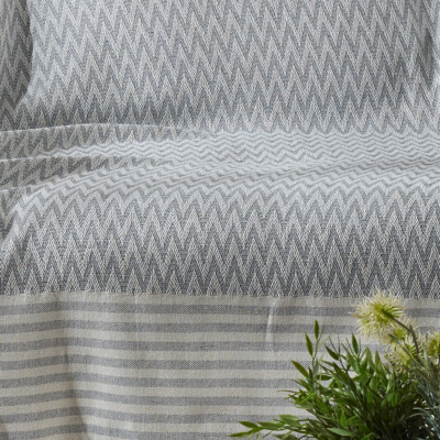 غطاء مقعد Trio Natural Linen | يرمي