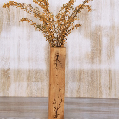 مزهرية ديكور خشبية