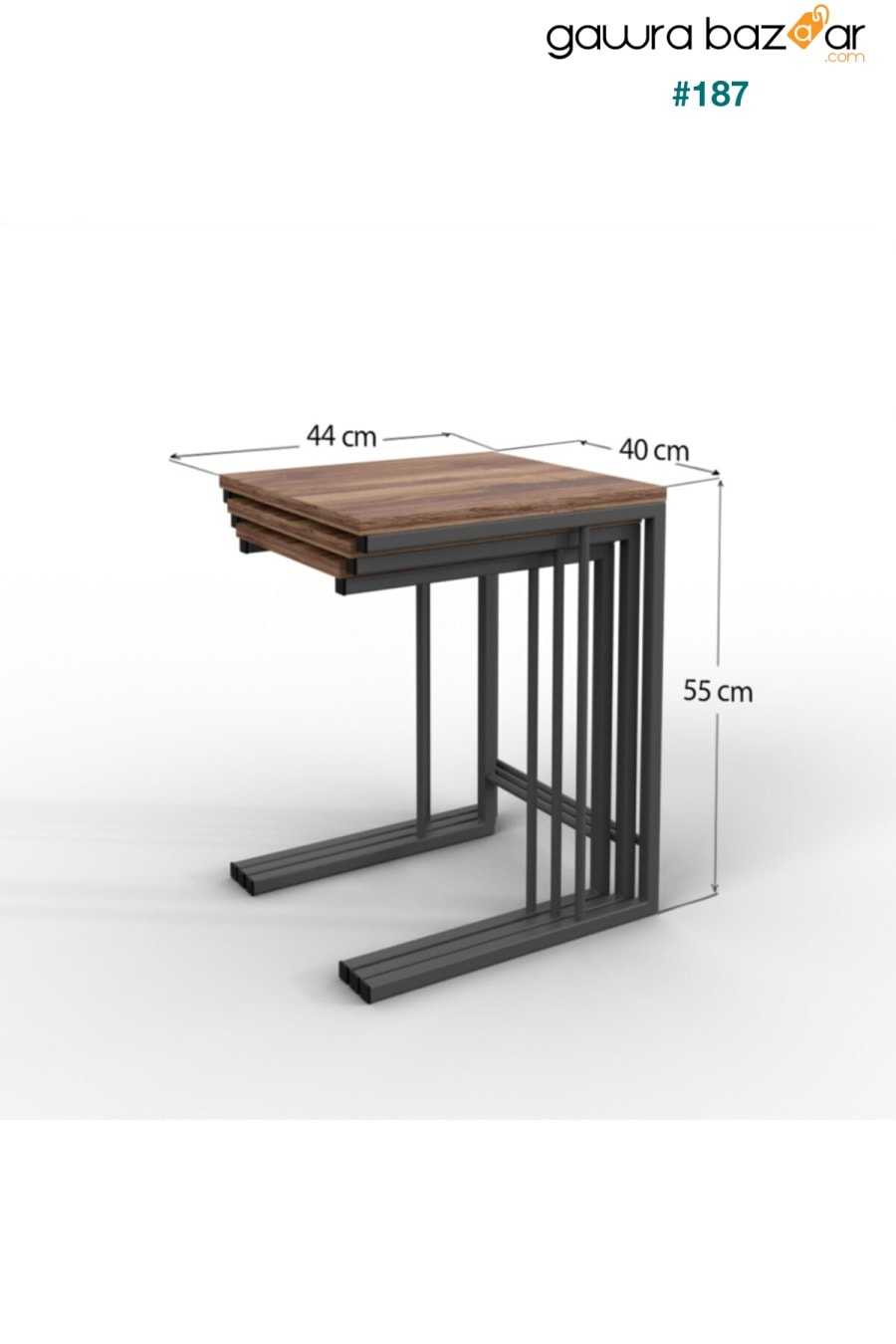 طاولة التعشيش ، طاولة التعشيش المعدنية (3 C NESTING TABLE) Gaga Mobilya 2