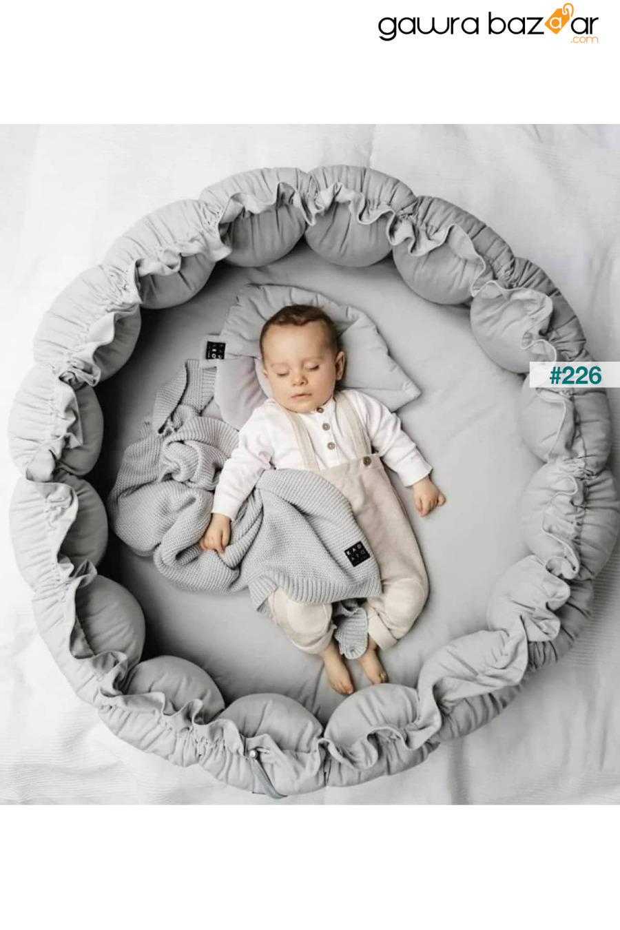 سجادة اللعب الرمادية القابلة للسحب Jaju-babynest Baby Bed Play Nest Baby Nest Jaju Baby 1