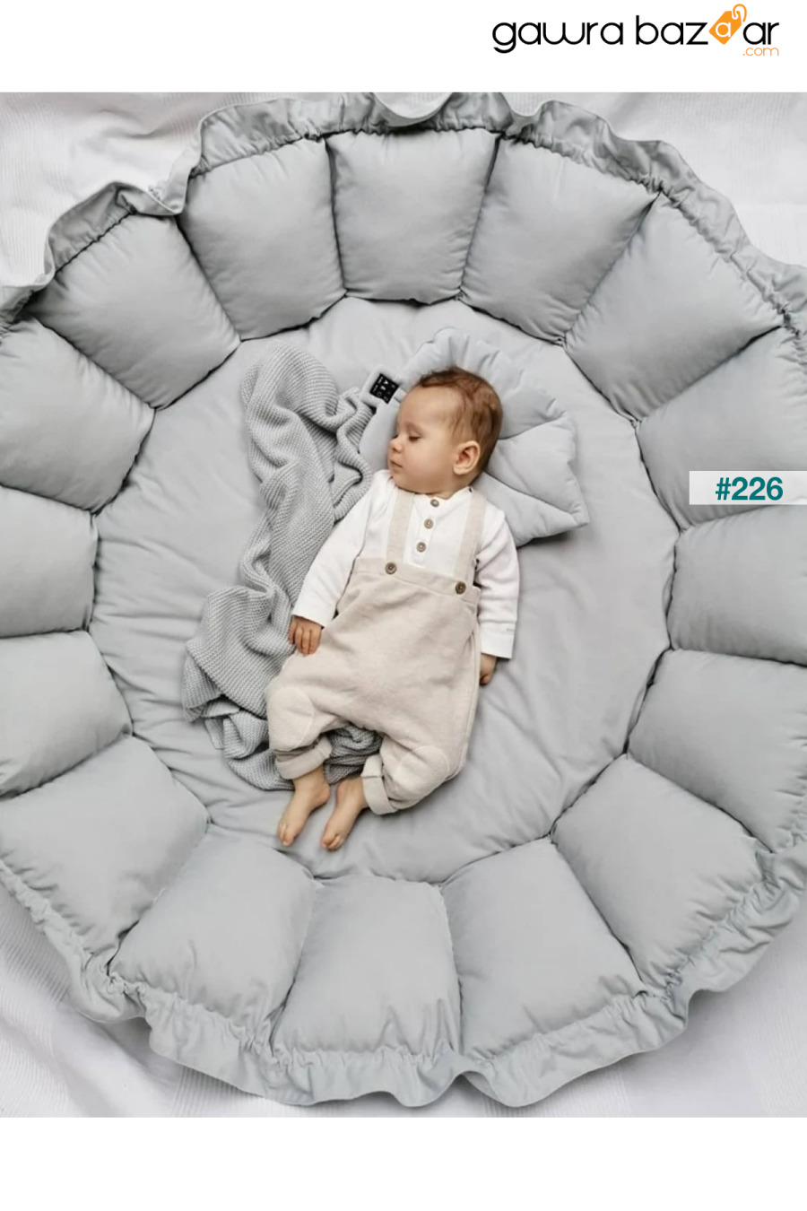 سجادة اللعب الرمادية القابلة للسحب Jaju-babynest Baby Bed Play Nest Baby Nest Jaju Baby 2