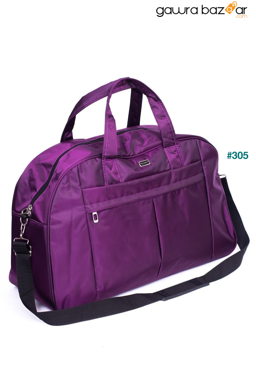 أزياء 8055 حقيبة سفر أرجوانية كبيرة الحجم Moda Çanta 1