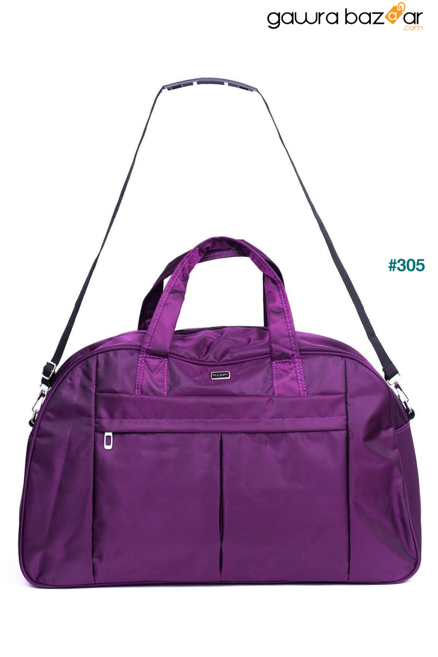 أزياء 8055 حقيبة سفر أرجوانية كبيرة الحجم Moda Çanta 0