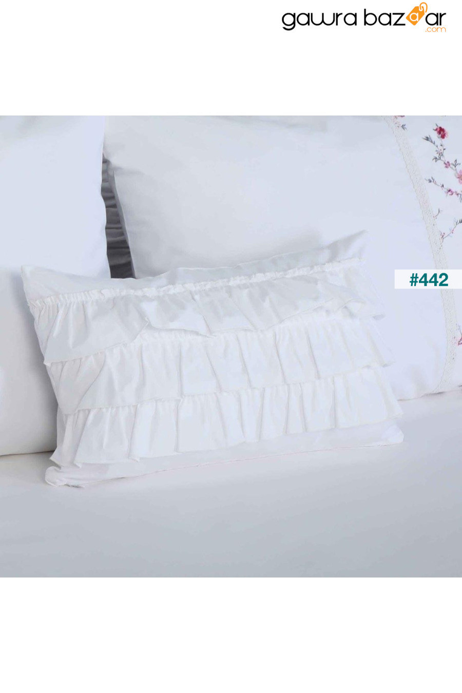 كيس وسادة من قطعتين ، أبيض ، YK-86 Ayşe Tasarım 0