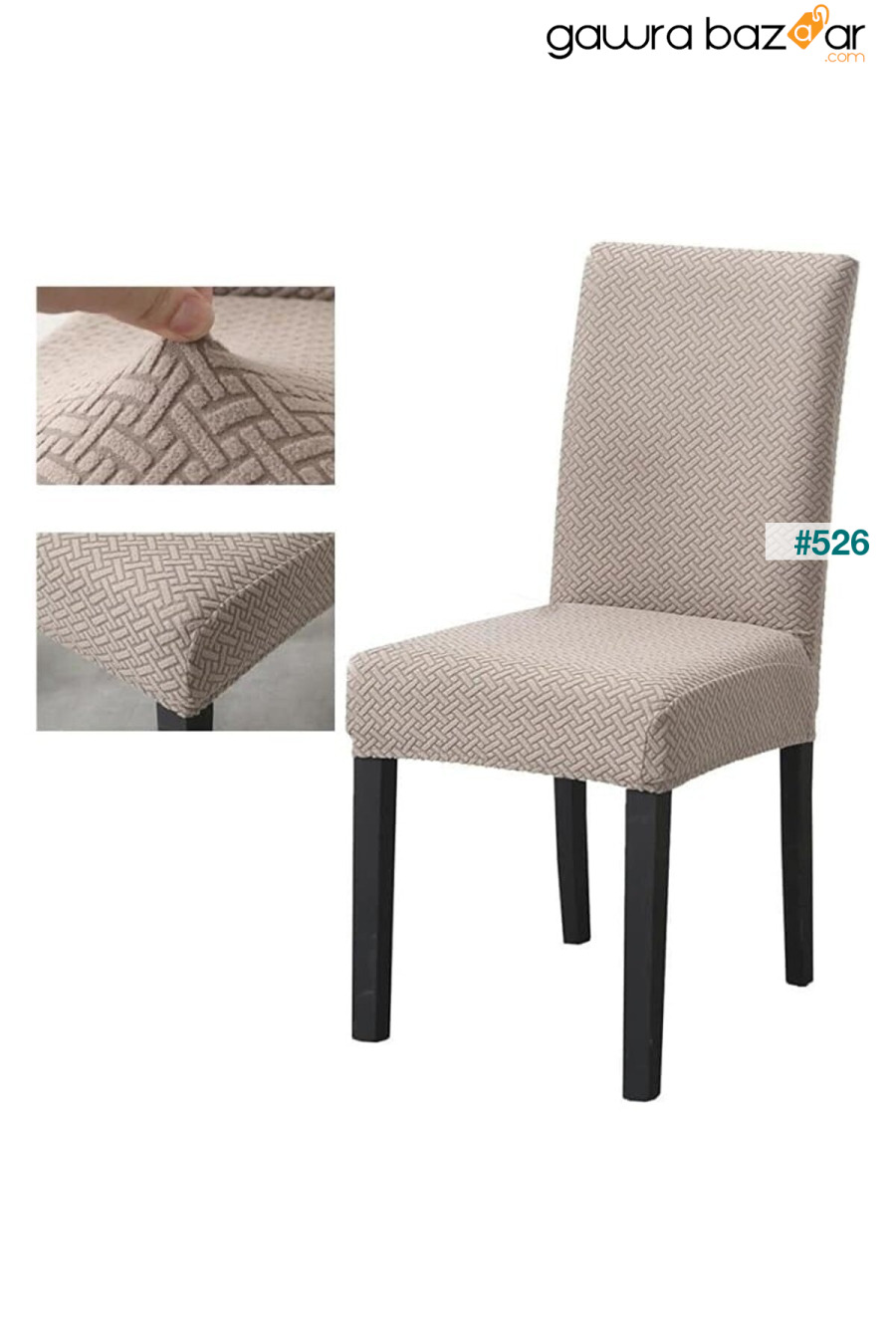 غطاء كرسي عالي الجودة ، ليكرا ، قابل للغسل ، قطعة واحدة لون منك [# 4] ÖZMAKAN 1