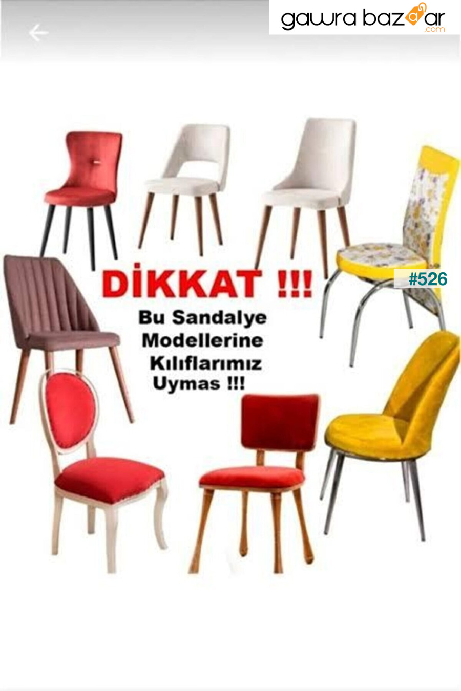 غطاء كرسي عالي الجودة ، ليكرا ، قابل للغسل ، قطعة واحدة لون منك [# 4] ÖZMAKAN 5