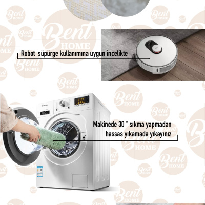 سجادة بيضاوية قابلة للغسل في الماكينة بطباعة رقمية غير قابلة للانزلاق ، سجادة كريمية منقوشة هندسية ، Runner-624
