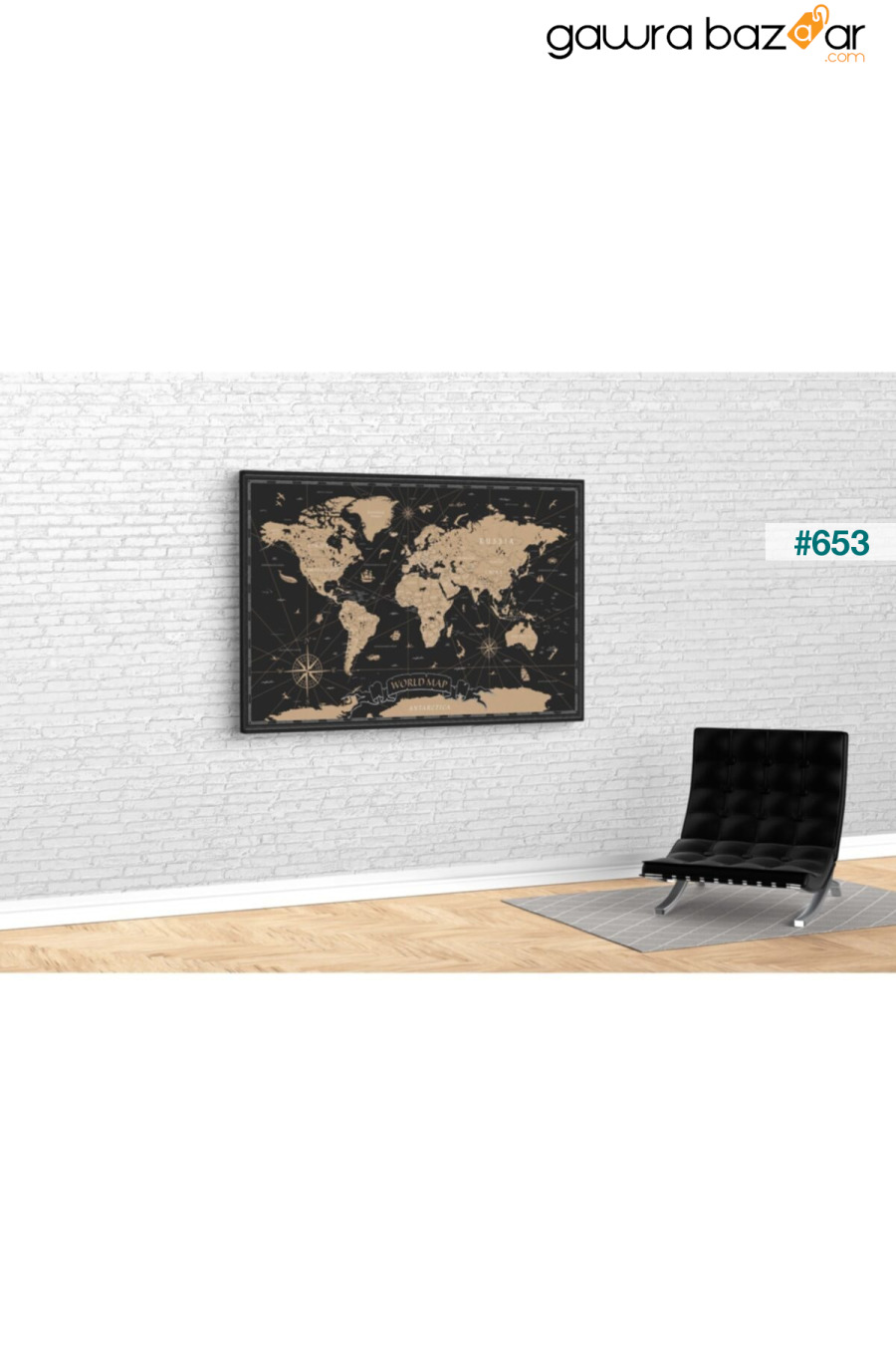 لوحة قماشية لخريطة العالم Tablo360 2