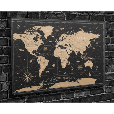 لوحة قماشية لخريطة العالم