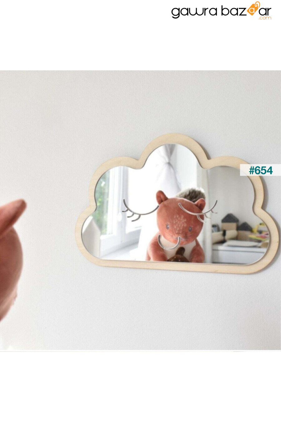 مرآة سحابة لتزيين غرفة الأطفال ، مرآة آمنة غير قابلة للكسر GİZEM SHOP 3