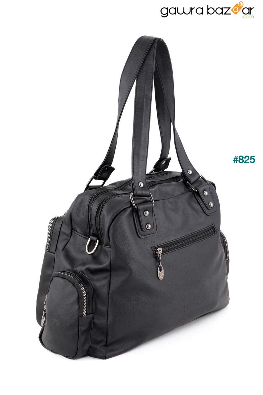 حقيبة كتف وحقيبة يد نسائية جلدية سوداء متعددة المذهلة BAGzy 1