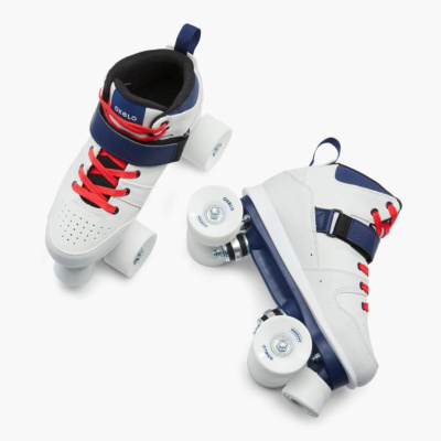 حذاء زلاجات رباعية Oxelo للكبار / زلاجات رباعية - أبيض