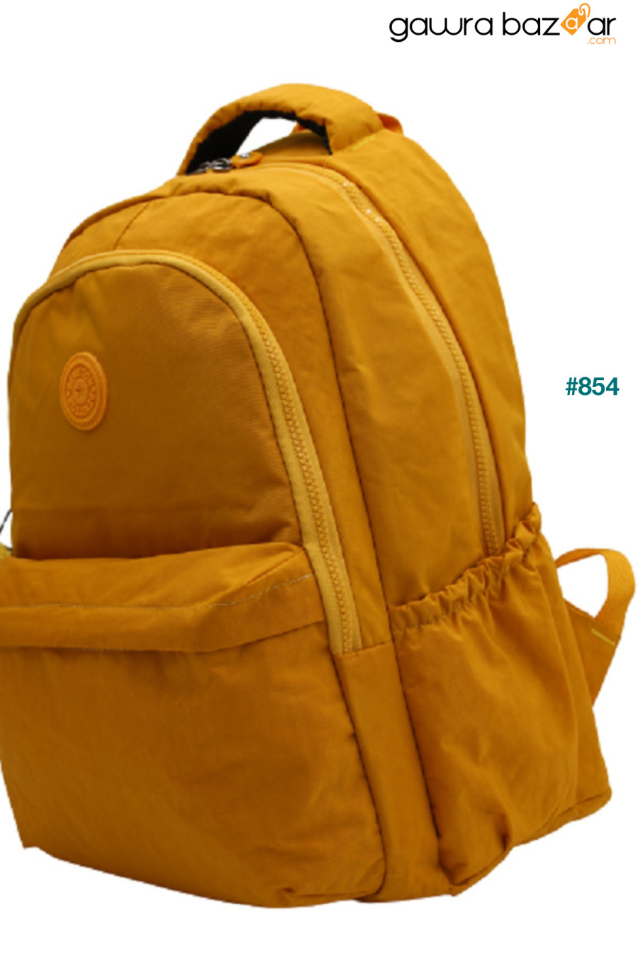 حقيبة ظهر مدرسية كرنكل مقاومة للماء للجنسين لون الخردل 2200 Bevitton 2
