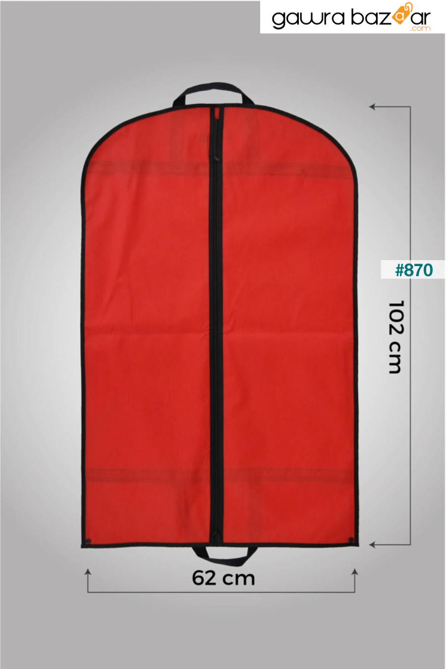غطاء بدلة بيفاباج (غامبوك) أحمر 60 غرام. (5 قطع) بمقبض يستقر Pevabag 2