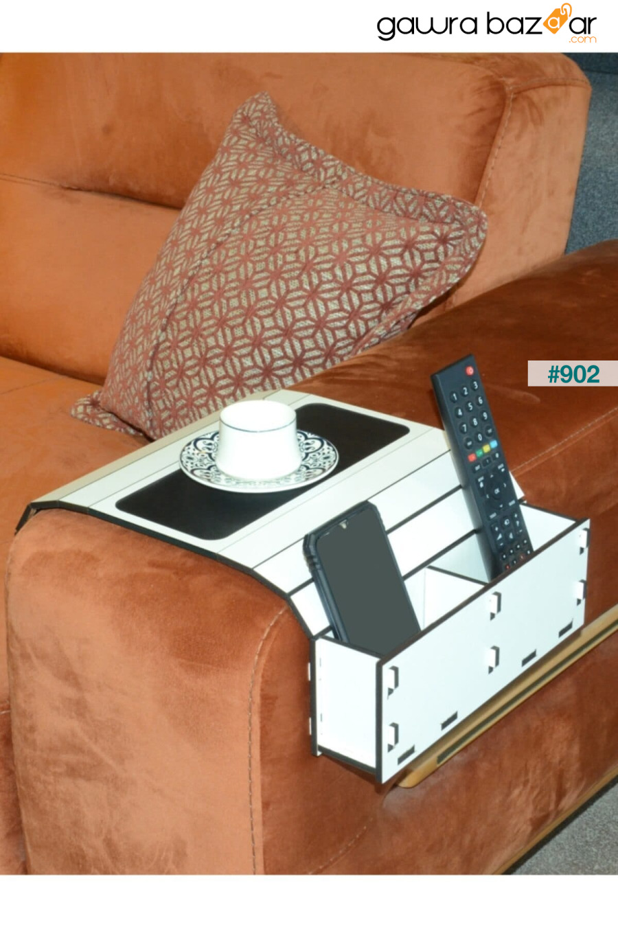 طاولة جانبية خشبية قابلة للطي ومحمولة للتحكم في مسند الرأس مع خزان ARKITEKT EX 5