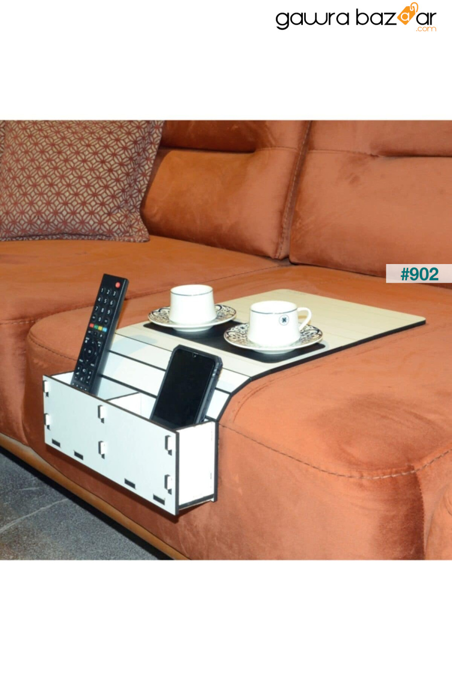 طاولة جانبية خشبية قابلة للطي ومحمولة للتحكم في مسند الرأس مع خزان ARKITEKT EX 4
