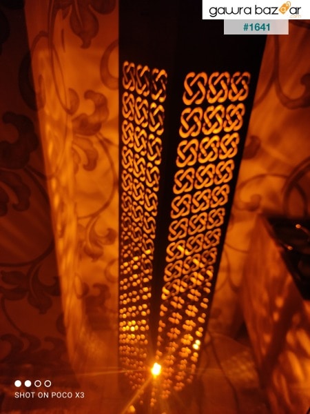 إضاءة ليلية خشبية لتزيين المنزل وإضاءة ليلية بإضاءة ليد وأرضية 100 سم (GK47)