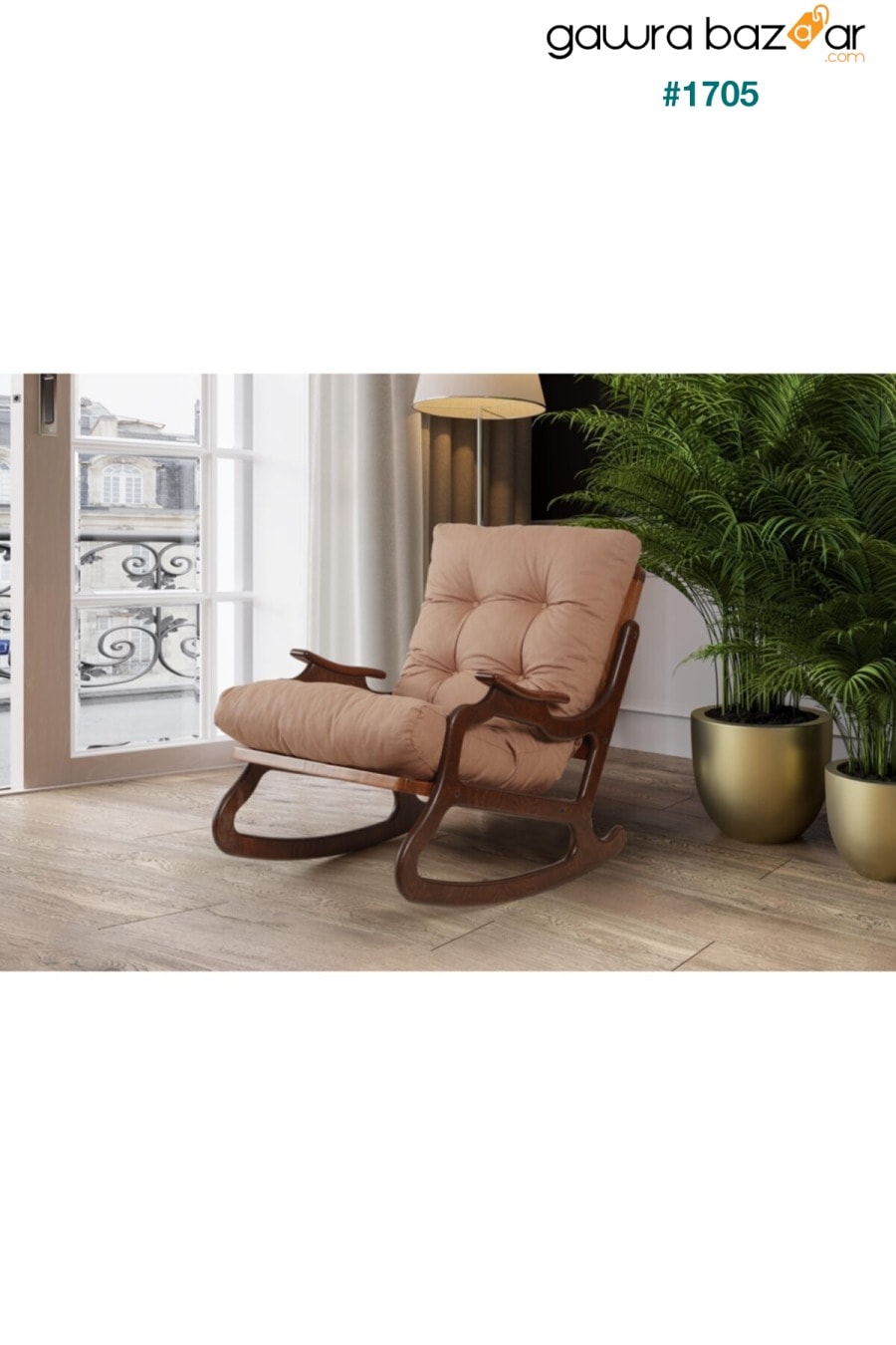 يتأرجح كرسي متأرجح المنك الخشب يستريح الأب الرضاعة الطبيعية التلفزيون كرسي حديقة كرسي أريكة Berjer YASÜ 2
