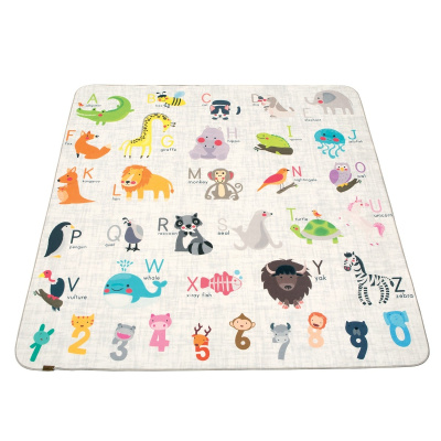 سجادة لعب للأطفال مقاس 150 × 150 سم بأرقام حيوانات للرضع والأطفال