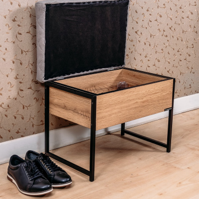 صندوق خشبي معدني نفخة مقعد مقعد رف أحذية حذاء فرشاة طلاء صندوق خزانة