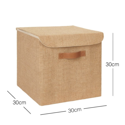 صندوق مع غطاء من الجوت 30x30x30