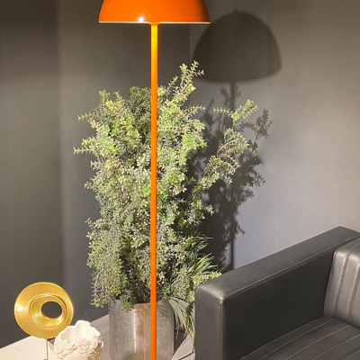مصباح أرضي برتقالي ديكور معدني حديث لغرفة المعيشة وغرفة الدراسة مصباح أرضي 170 سم كابل