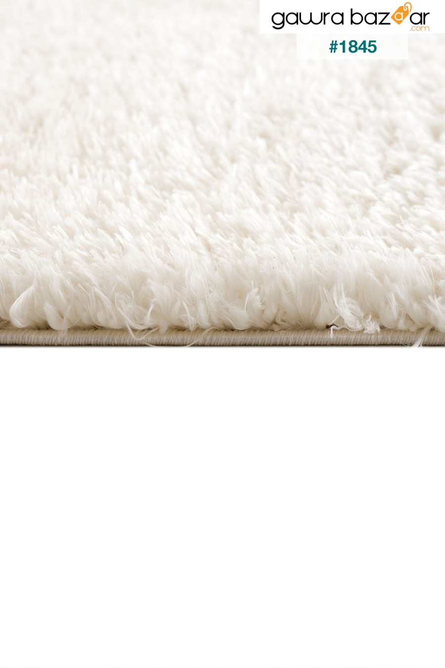 سجادة بيضاء ناعمة من الصوف القطيفة الأشعث منسوجة حديثة لغرفة المعيشة وغرفة المعيشة وغرفة المطبخ (دائري) Eryün Halı 3