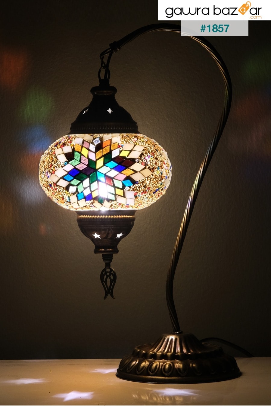 مصباح الفسيفساء العتيق الأصيل ، الإنارات التركية القديمة ، المصباح الزجاجي الملون ، فن الزجاج Asylove 2