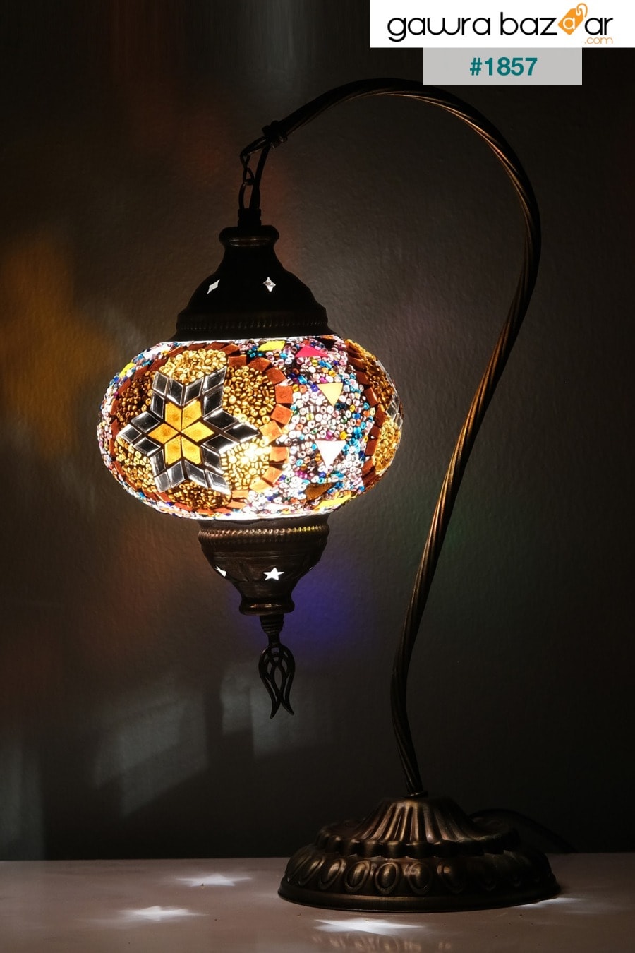 مصباح الفسيفساء العتيق الأصيل ، الإنارات التركية القديمة ، المصباح الزجاجي الملون ، فن الزجاج Asylove 3
