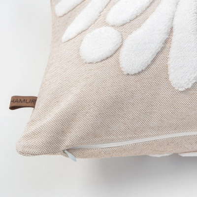 البوهيمي تصميم خاص لكمة لكمة نمط الزخرفية غطاء وسادة رمي بوهو البيج