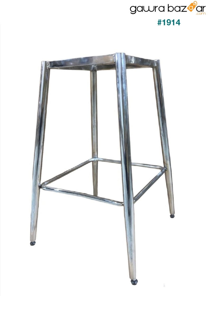 2 قطعة كرسي مطبخ وبار من تيتان أدا - كرسي مرتفع - قماش قابل للإزالة للوجه - أرجل ذهبية Pİ MOBİLYA 4