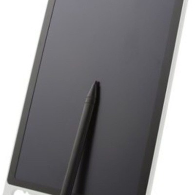 لوح كتابة بشاشة LCD مقاس 8.5 بوصة بقلم رقمي وقلم رسم وكتابة ومذكرة جرافيك وكتابة قرص تعليمي - أبيض