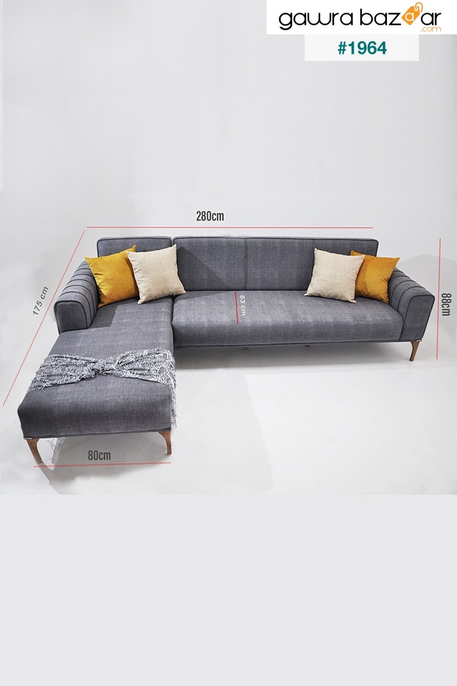 Hoopa Corner Sofa Set رمادي Zn139-2 Zem 5