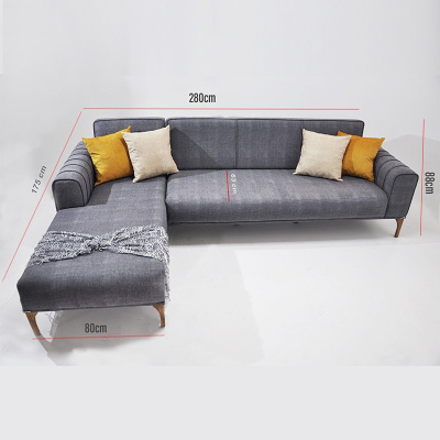 Hoopa Corner Sofa Set رمادي Zn139-2