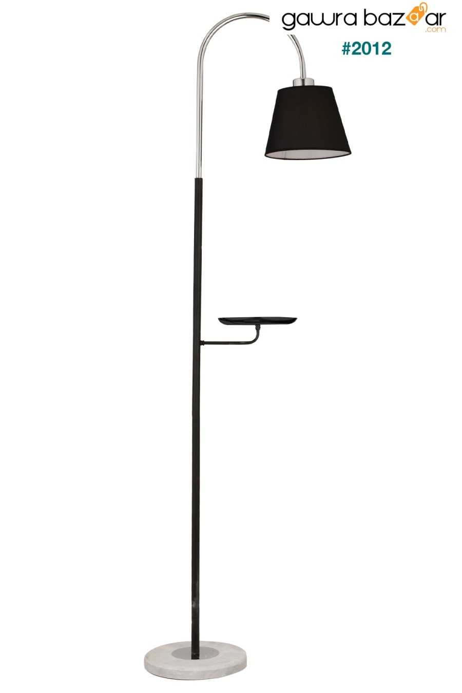 Lumina Black Cap Chrome Modern Design Floor Lampshade Lamp Metal Floor Lamp Apliqa 1