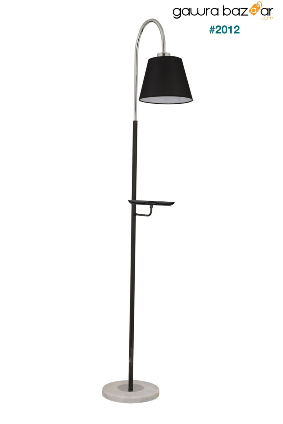 Lumina Black Cap Chrome Modern Design Floor Lampshade Lamp Metal Floor Lamp Apliqa 2