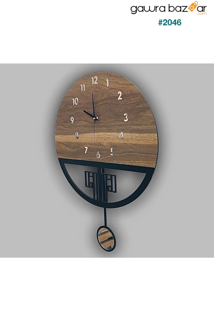 ساعة حائط خشبية بندول صامت ، ساعة بندول ، ساعة حائط ، ساعة حائط خشبية ، ساعة حائط بندول hayalevimahsap 5