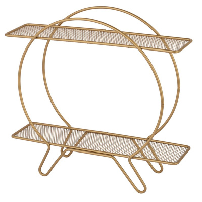 Ring Decorative Metal Wall Shelf-2 Tiers Antique