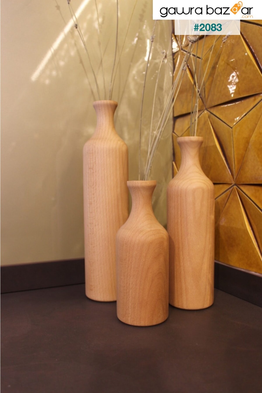 مجموعة مزهريات خشبية من 3 قطع ehlindenal 1
