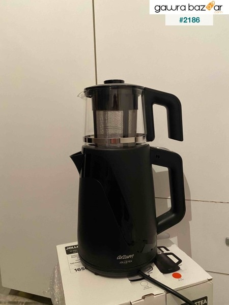 ماكينة صنع الشاي من الزجاج الأسود Ar3062