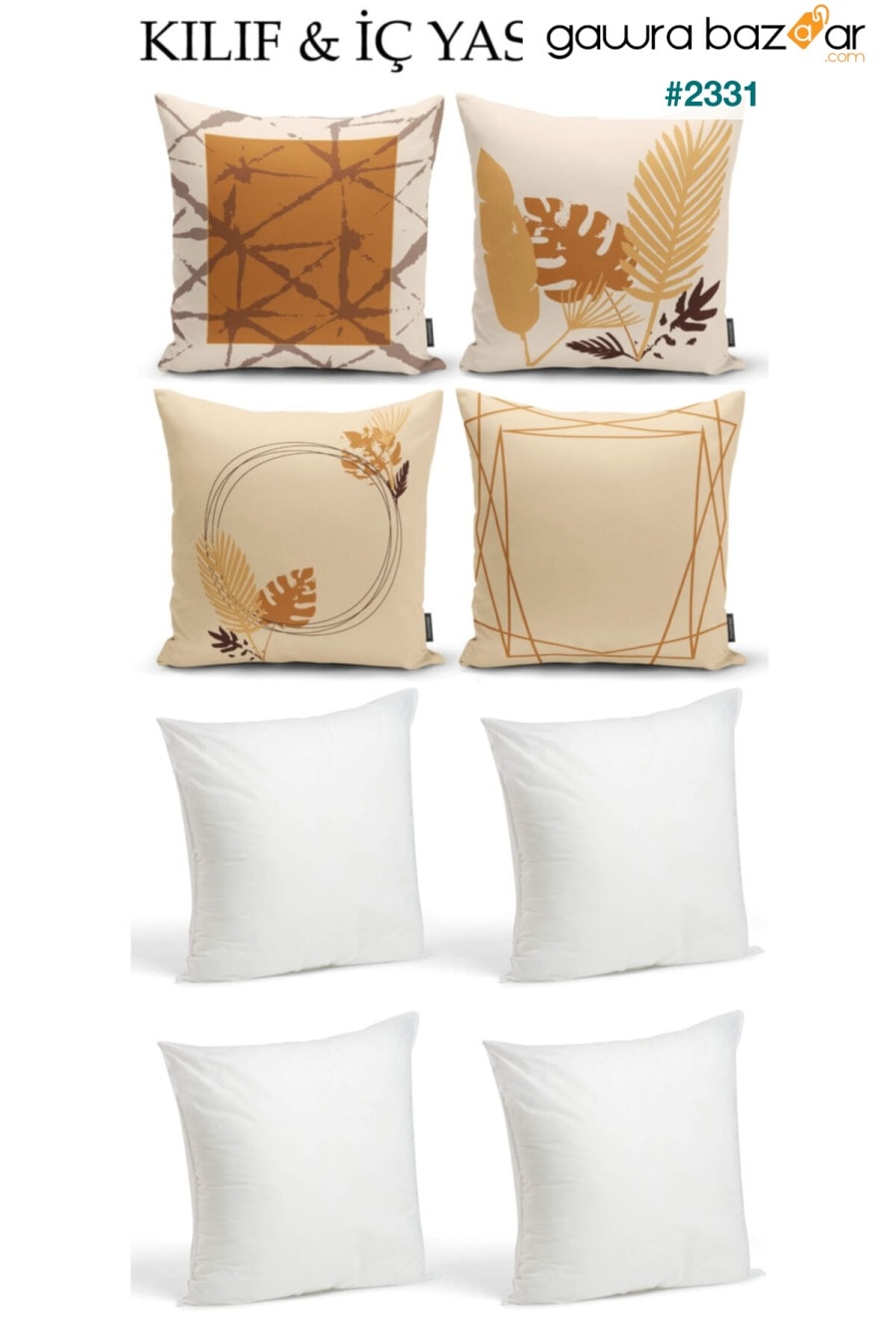 غطاء وسادة ديكور عصري مكون من 4 جوانب مطبوعة على الوجهين ومجموعة وسادة داخلية مملوءة بالسيليكون Ysahome 0