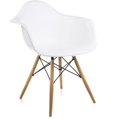 Armrest White Eames Chair - كرسي مطبخ بلكونة كافيه