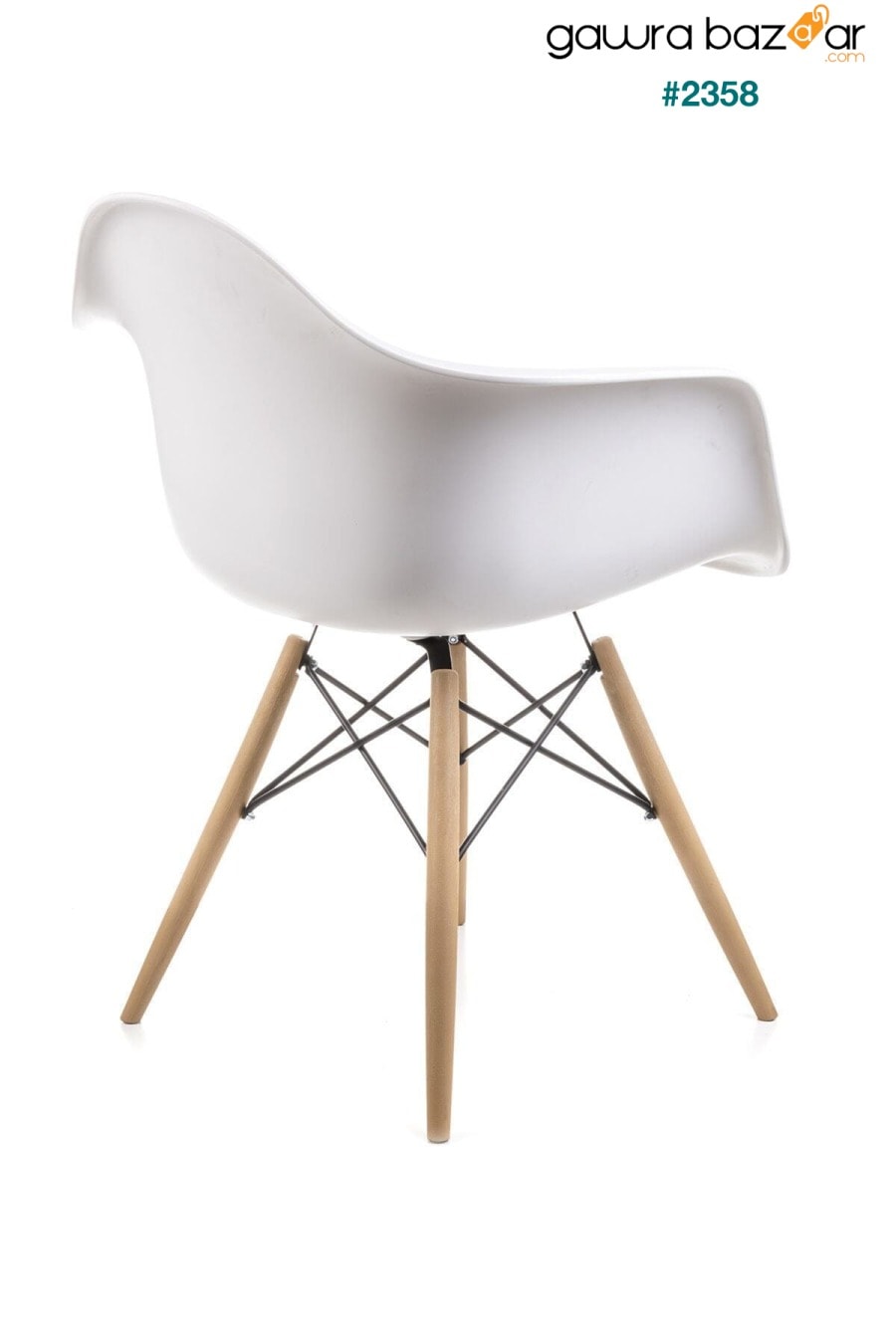 Armrest White Eames Chair - كرسي مطبخ بلكونة كافيه Dorcia Home 2