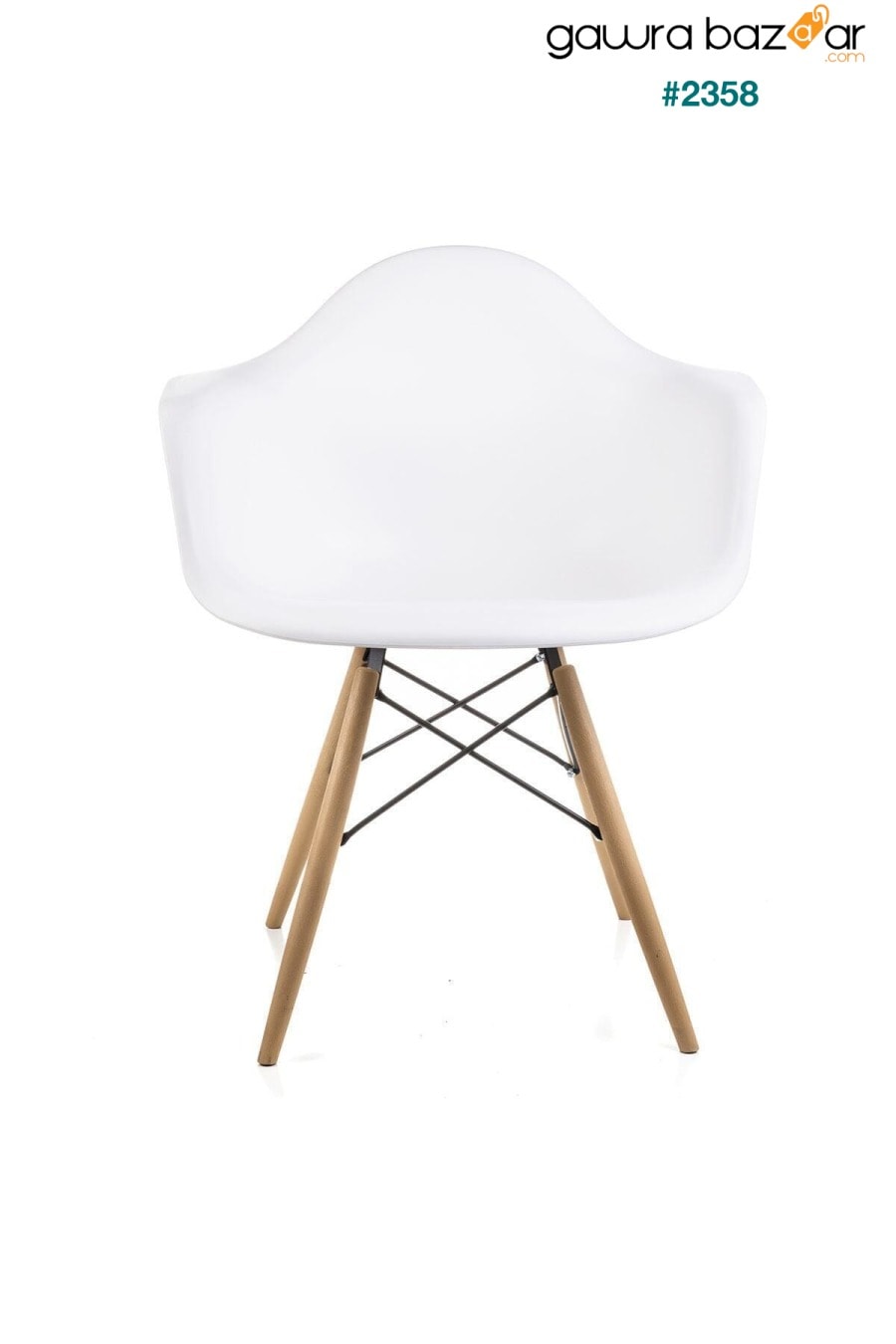 Armrest White Eames Chair - كرسي مطبخ بلكونة كافيه Dorcia Home 1
