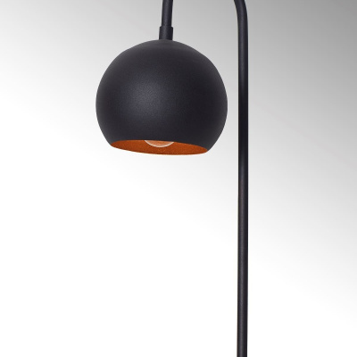 مصباح طاولة فاخر بتصميم معدني أسود سونار