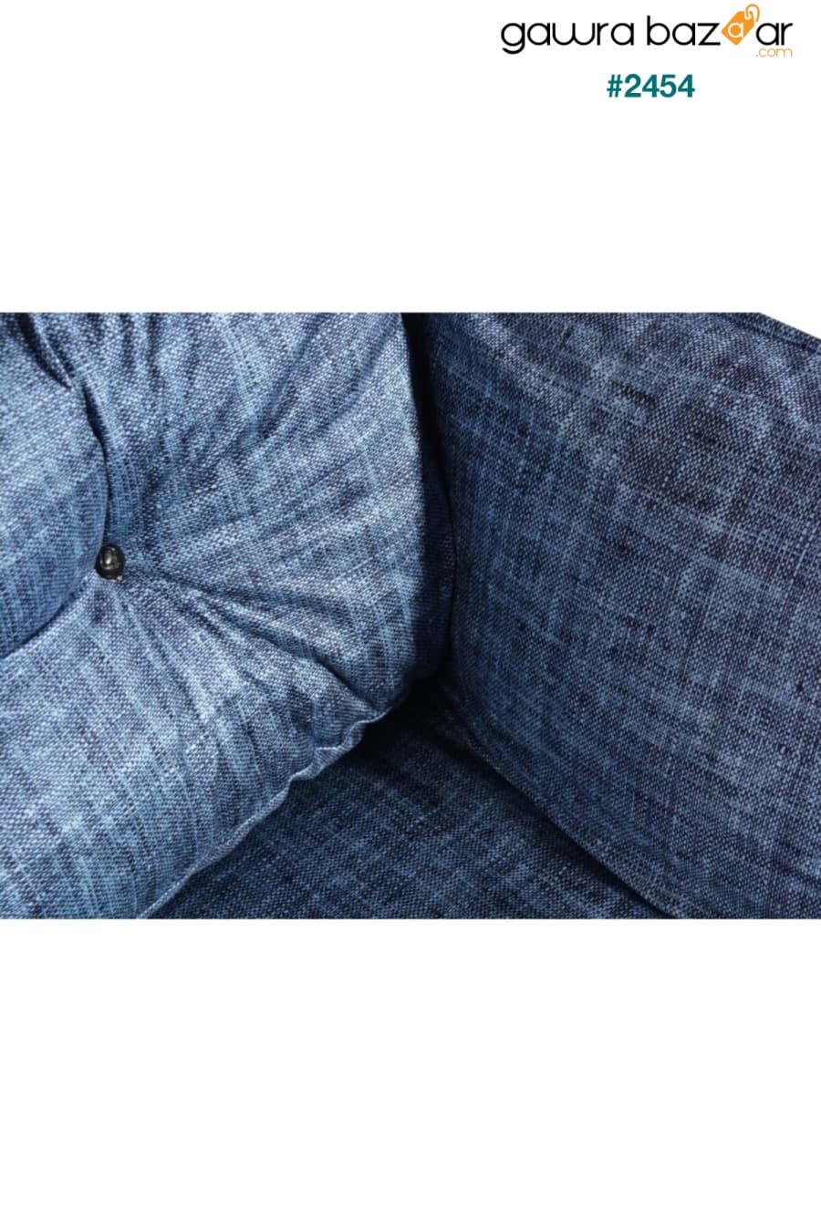 أريكة مزدوجة زرقاء مع كرسي بذراعين مزدوج Dekoro 4