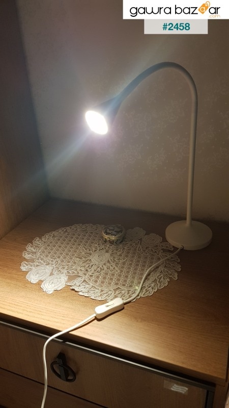 نافلينج مصباح عمل مكتبي ليد بقاعدة بيضاء