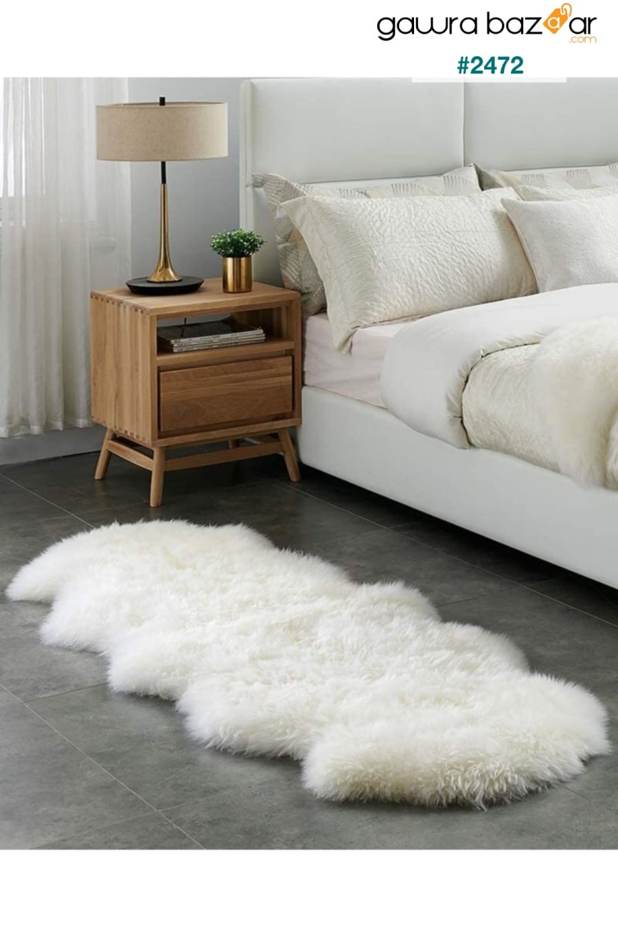كريم برأس مزدوج من نوع Lamb Post Premium Plush Carpet الناعم ذو الوبر الطويل Napoli Home 0
