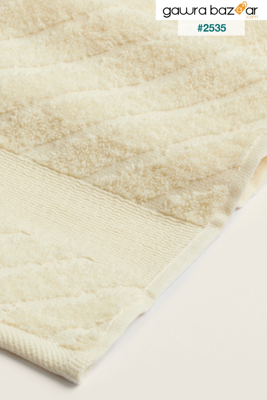 Lycian Jacquard Border Herringbone 4 Pcs Hand Face Towel Set 100٪ Cotton Soft Use Daily Use 1023a Koza Home 3